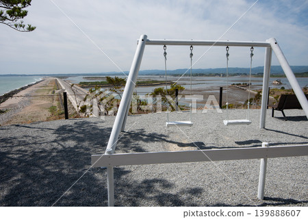 Matsukawaura, the white swing at Lover's Cape Matsukawaura, the white swing at Lover's Cape 139888607