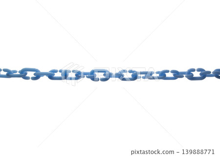 Pastel color of plastic chains isolated on white background Pastel color of plastic chains isolated on white background 139888771