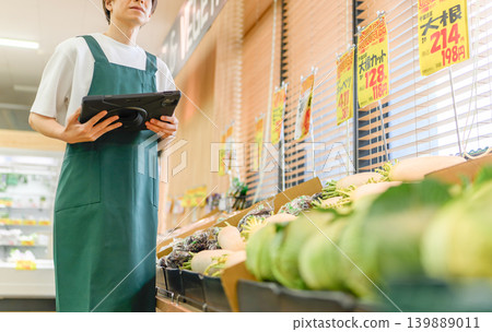 A man holds a tablet A man holds a tablet 139889011