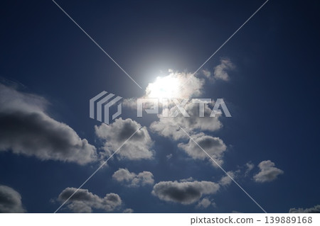 湛藍天空中的白雲 139889168