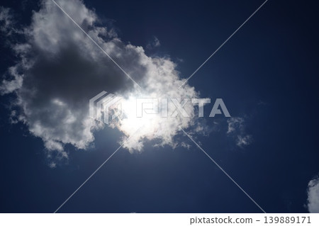 湛藍天空中的白雲 139889171