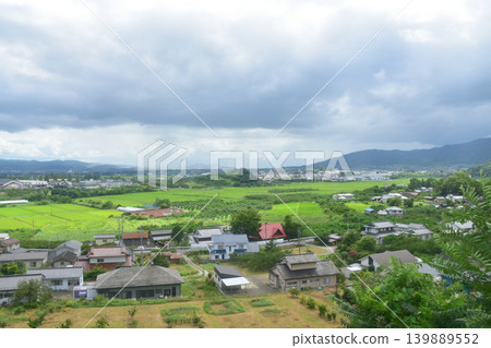 Scenery from Shiroishi Station to Fukushima Station on the JR East Tohoku Main Line. Scenery from Shiroishi Station to Fukushima Station on the JR East Tohoku Main Line. 139889552