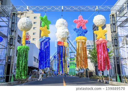 安城市安城七夕節的七夕裝飾（安城市站前） 139889570