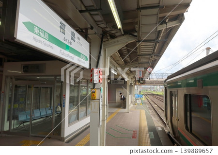 Scenery from Shiroishi Station to Fukushima Station on the JR East Tohoku Main Line. Scenery from Shiroishi Station to Fukushima Station on the JR East Tohoku Main Line. 139889657