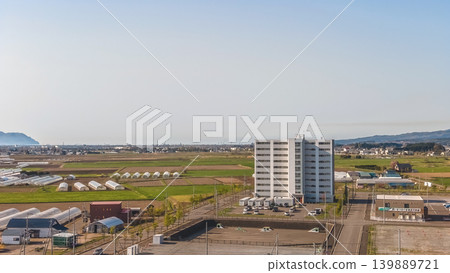 April 26 2026 Hakodate Hokuto Rural Landscape With Residential Tower April 26 2026 Hakodate Hokuto Rural Landscape With Residential Tower 139889721