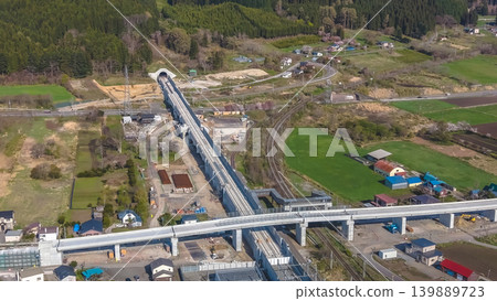 April 26 2026 Hokkaido Shinkansen Construction Site With Elevated Tracks April 26 2026 Hokkaido Shinkansen Construction Site With Elevated Tracks 139889723