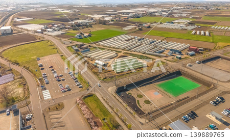 April 26 2026 Shin-Hakodate-Hokuto Farmland Aerial Landscape Spring Hokkaido April 26 2026 Shin-Hakodate-Hokuto Farmland Aerial Landscape Spring Hokkaido 139889765