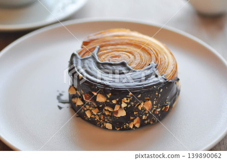 timber ring or chocolate timber ring or bread or round croissant timber ring or chocolate timber ring or bread or round croissant 139890062