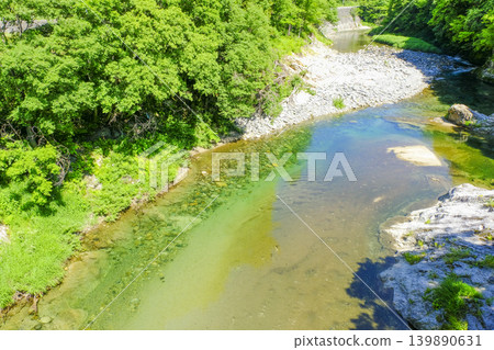 The Tateiwa River in the fresh greenery 139890631