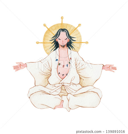 日本神祇,日本神話,天之禦中主神(水彩插圖) 日本神祇,日本神話,天之禦中主神(水彩插圖) 139891016