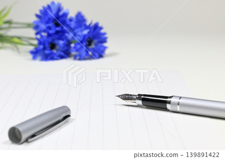 Stationery and fountain pen designed to evoke seasonal greetings. Stationery and fountain pen designed to evoke seasonal greetings. 139891422