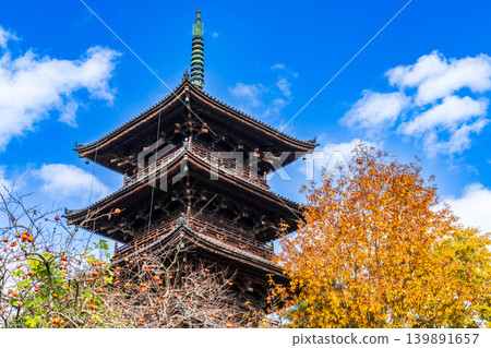 Late Autumn at Bitchu Kokubunji Temple: Blue Sky, Autumn Leaves, and the Five-Storied Pagoda (Part 6) - Soja City, Okayama Prefecture Late Autumn at Bitchu Kokubunji Temple: Blue Sky, Autumn Leaves, and the Five-Storied Pagoda (Part 6) - Soja City, Okayama Prefecture 139891657