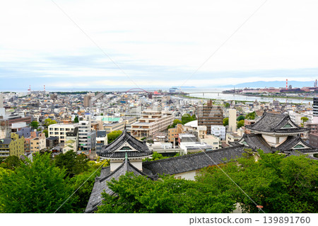 View from Wakayama Castle, one of Japan's 100 Famous Castles. View from Wakayama Castle, one of Japan's 100 Famous Castles. 139891760
