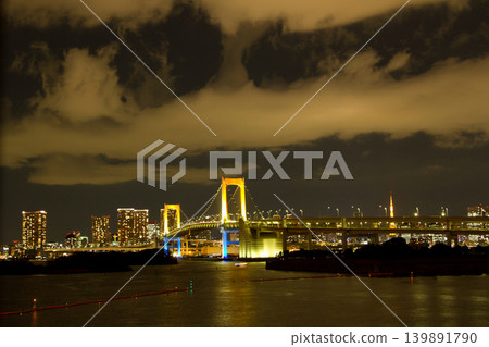 Rainbow bridge night view Rainbow bridge night view 139891790