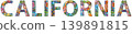 Word California. Vector object for decoration 139891815