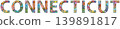 Word Connecticut. Vector object for decoration 139891817