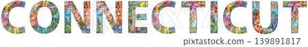 Word Connecticut. Vector object for decoration Word Connecticut. Vector object for decoration 139891817