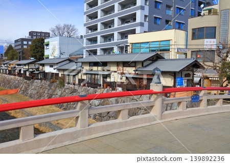 [Nagano Prefecture] Nawate-dori Shopping Street and Saiwai Bridge on a sunny day (Matsumoto City) 139892236