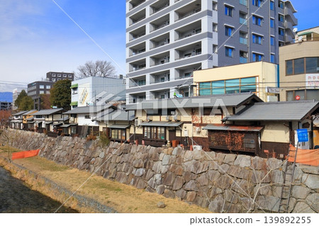 [長野縣]晴空下的繩手通商店街（松本市）。 139892255