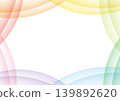 Rainbow-colored wave frame background, gentle abstract material. 139892620
