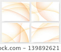 Orange gradient background set, simple abstract wave material. 139892621