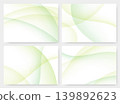 Green gradient background set, simple abstract wave material. 139892623