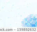以繡球花和水彩點為特色的雨季背景素材。 139892632