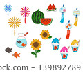 Summer-themed materials (hand-drawn style) 139892789