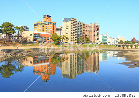 Scenery around Otogawa River, Okazaki City, Aichi Prefecture 139892882