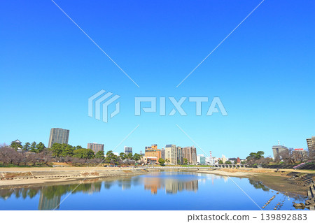 愛知縣岡崎市乙戶川週邊景色 愛知縣岡崎市乙戶川週邊景色 139892883