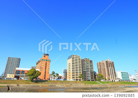 Scenery around Otogawa River, Okazaki City, Aichi Prefecture Scenery around Otogawa River, Okazaki City, Aichi Prefecture 139892885