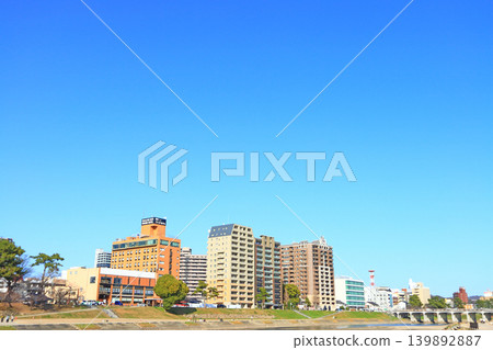 Scenery around Otogawa River, Okazaki City, Aichi Prefecture Scenery around Otogawa River, Okazaki City, Aichi Prefecture 139892887