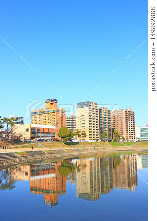 Scenery around Otogawa River, Okazaki City, Aichi Prefecture Scenery around Otogawa River, Okazaki City, Aichi Prefecture 139892888