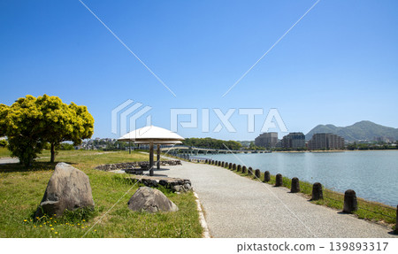 Teruha no Mori Park and walking trails in Fukuoka Island City Teruha no Mori Park and walking trails in Fukuoka Island City 139893317