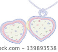 Heart Locket Pastel Love Pendant Cartoon Vector Flat Design 139893538