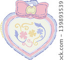 Heart Locket Pastel Jewelry Cute Cartoon Flat Vector Clipart 139893539