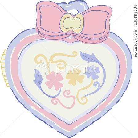 Heart Locket Pastel Jewelry Cute Cartoon Flat Vector Clipart Heart Locket Pastel Jewelry Cute Cartoon Flat Vector Clipart 139893539