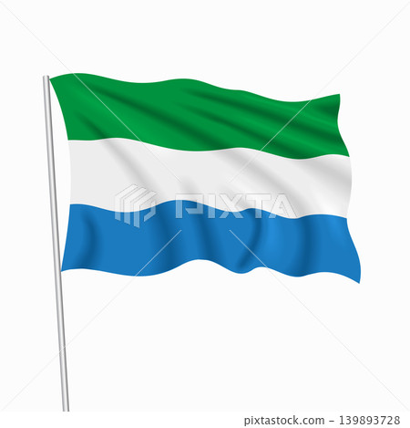 Sierra Leone waving national flag, design for national holidays. Vector illustration. Sierra Leone waving national flag, design for national holidays. Vector illustration. 139893728