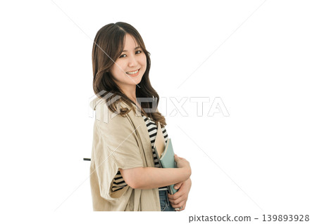 大學/學校/辦公室走廊上的大學生/女商人（學生/補習班/預科學校） 139893928