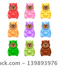 Cute capybara gummy candy clipart 139893976