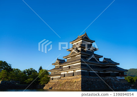 【城堡圖片】夕陽下的松本城【長野縣】 【城堡圖片】夕陽下的松本城【長野縣】 139894054