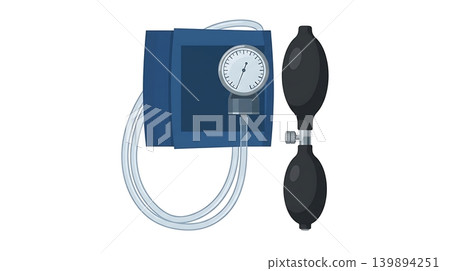 Blue Analog Blood Pressure Cuff Sphygmomanometer 139894251