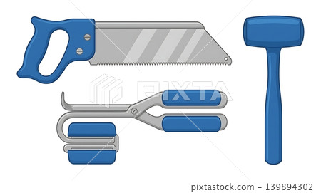 Blue Orthopedic Surgical Tools for Operation Blue Orthopedic Surgical Tools for Operation 139894302