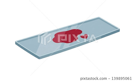 Microscope Slide with Blood Smear and Heart Microscope Slide with Blood Smear and Heart 139895061