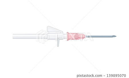 Clear Plastic IV Catheter Needle With Pink Hub Clear Plastic IV Catheter Needle With Pink Hub 139895070
