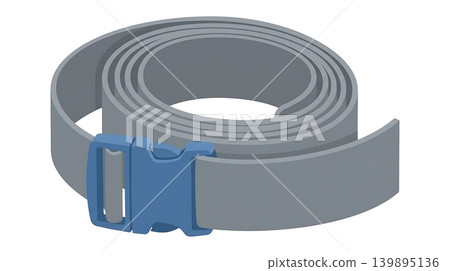 Coiled Gray Rubber Blood Pressure Tourniquet With Blue Buckle 139895136