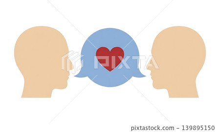 Communication Therapy Beige Heads with Blue Speech Bubble Communication Therapy Beige Heads with Blue Speech Bubble 139895150