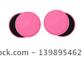 Dual Sided Core Slider Discs Pink Top Flat Vector 139895462