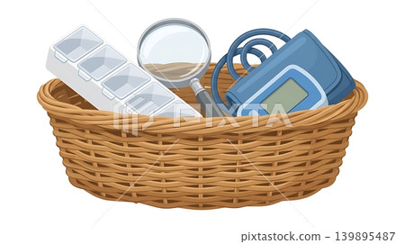 Elderly Geriatric Care Medical Wicker Basket 139895487