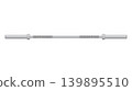 Empty Silver Olympic Barbell with Knurling Flat Vector 139895510